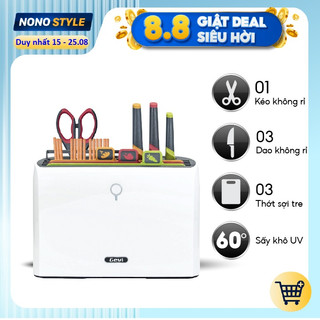 Bộ Dao Thớt Kháng Khuẩn UV GEVI Thế Hệ Thứ 2, Sấy Khô 60 độ C, Bảo Hành 12 Tháng