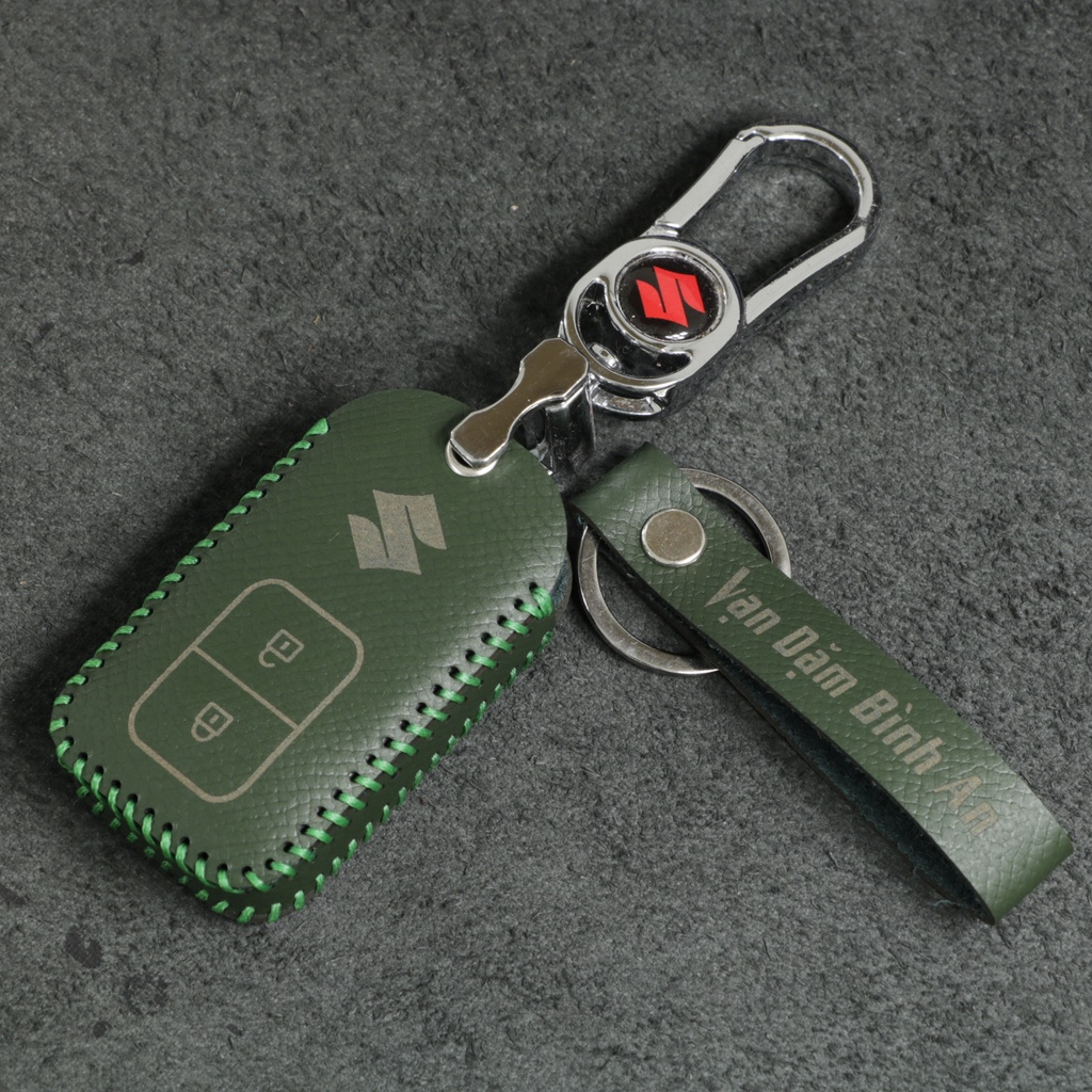 Bao da bọc ốp chìa khoá xe ô tô Suzuki XL7, Ertiga,Sweet da thật