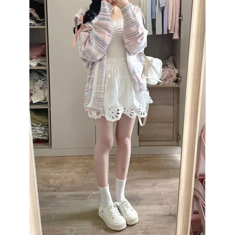 Áo khoác Hoodie họa tiết kẻ sọc thời trang Thu Đông cho nữ hàng QCCC