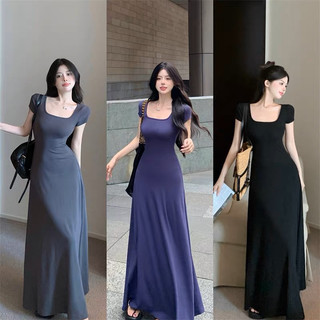 VÁY BODY CỔ U TAY CON THUN GÂN