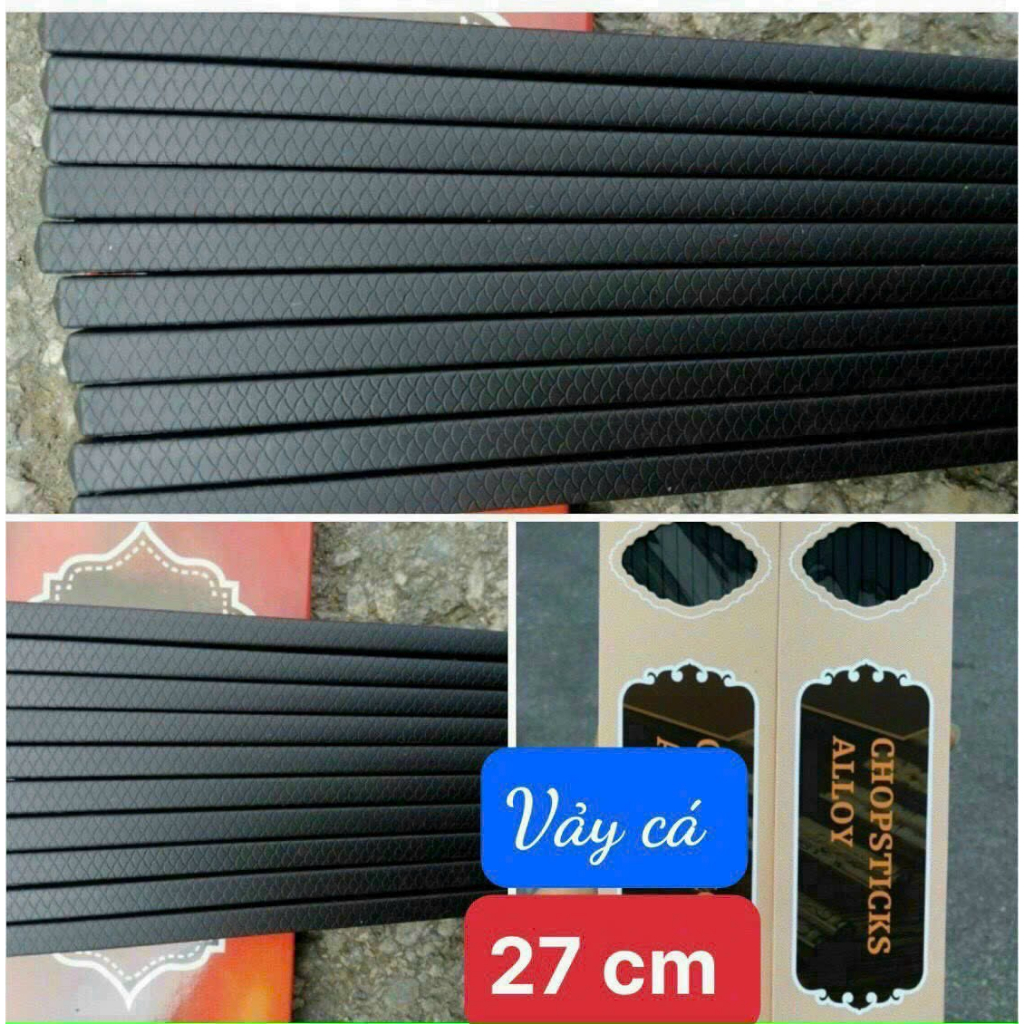 Bộ 10 đôi đũa chịu nhiệt vẩy cá