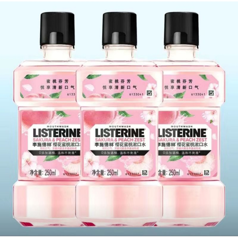 [ SẴN ] NƯỚC SÚC MIỆNG CHAI LỚN LISTERINE MÙI ĐÀO SAKURA & PEACH THƠM MIỆNG NGỪA SÂU RĂNG HIỆU QUẢ