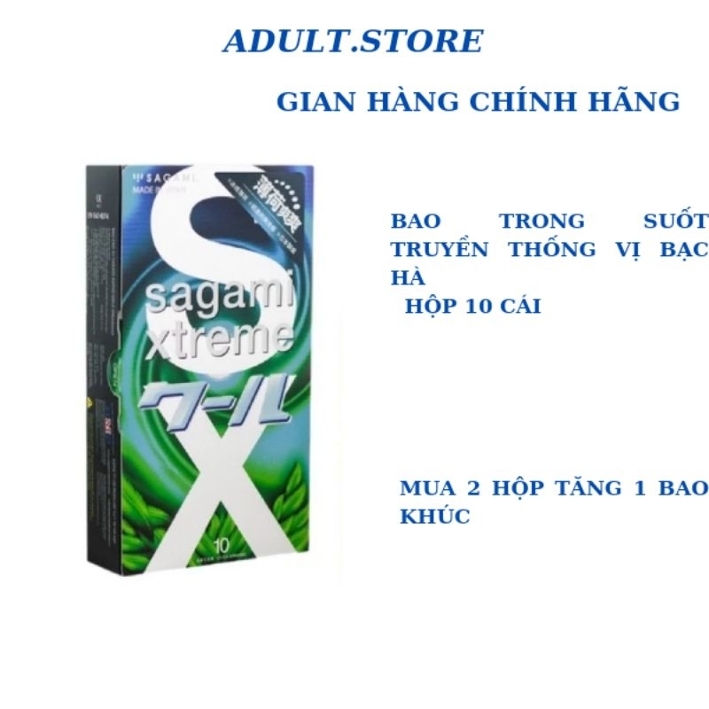 Bao cao su Sagami Spearmint siêu mỏng , truyền thống mùi bạc hà trong suốt hàng Nhật bản chính hãng cao cấp