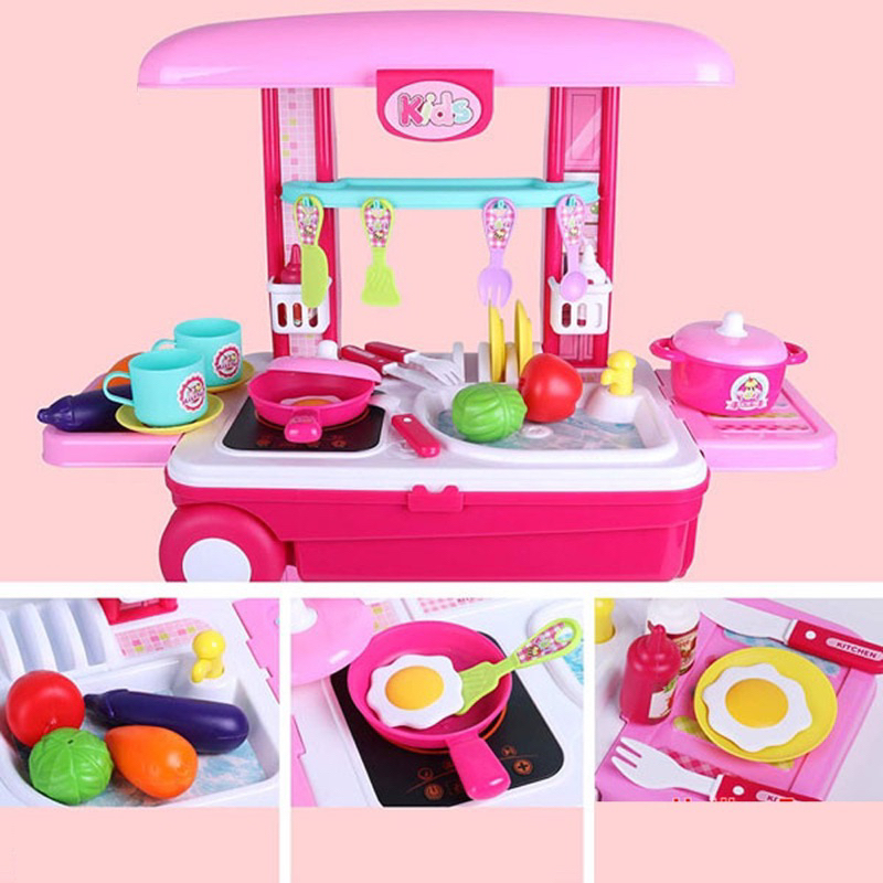 🔥𝐍𝐎𝐖 𝐒𝐇𝐈𝐏🔥 Đồ Chơi Valy Kéo + Bàn Bếp Nấu Ăn  Bé Gái