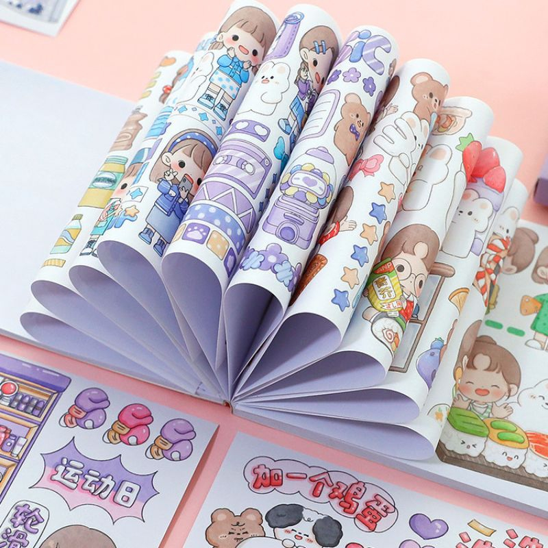Sổ Sticker 50 Tấm Trang Trí Họa Tiết Cute