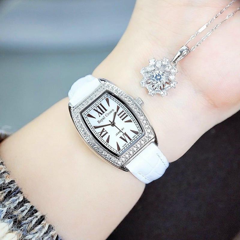 Đồng hồ nữ Royal Crown 3635 dây da Vuông