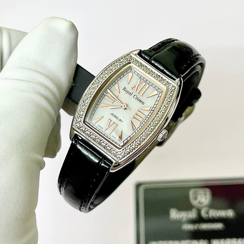 Đồng hồ nữ Royal Crown 3635 dây da Vuông