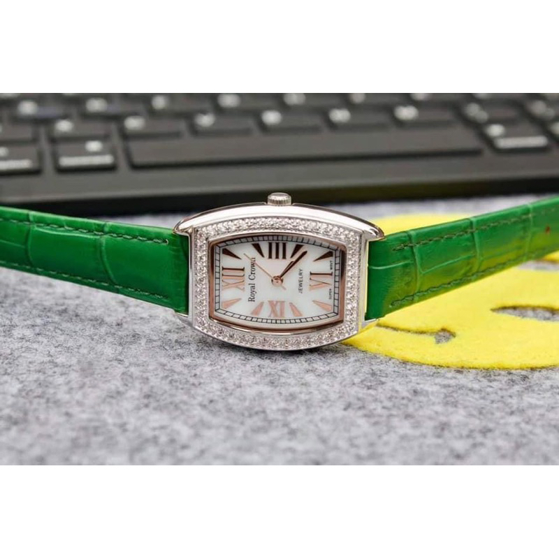 Đồng hồ nữ Royal Crown 3635 dây da Vuông