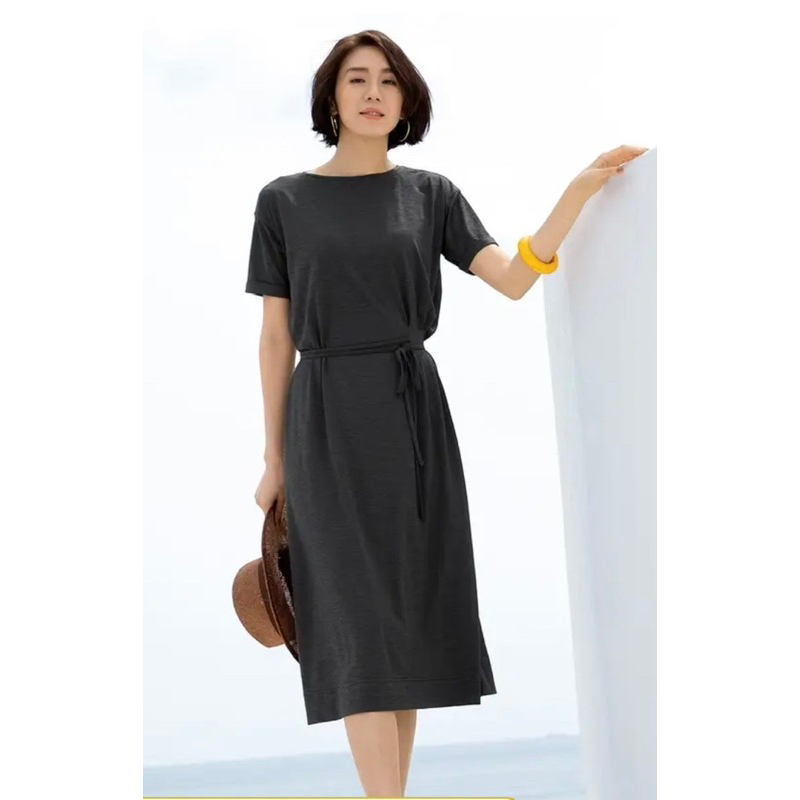 Đầm thun dáng dài cột eo  - Thanh lý vnxk