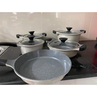 💁👍 BỘ NỒI ĐÁ size 24cm & CHẢO ĐÁ size 28cm LOCK &LOCK
