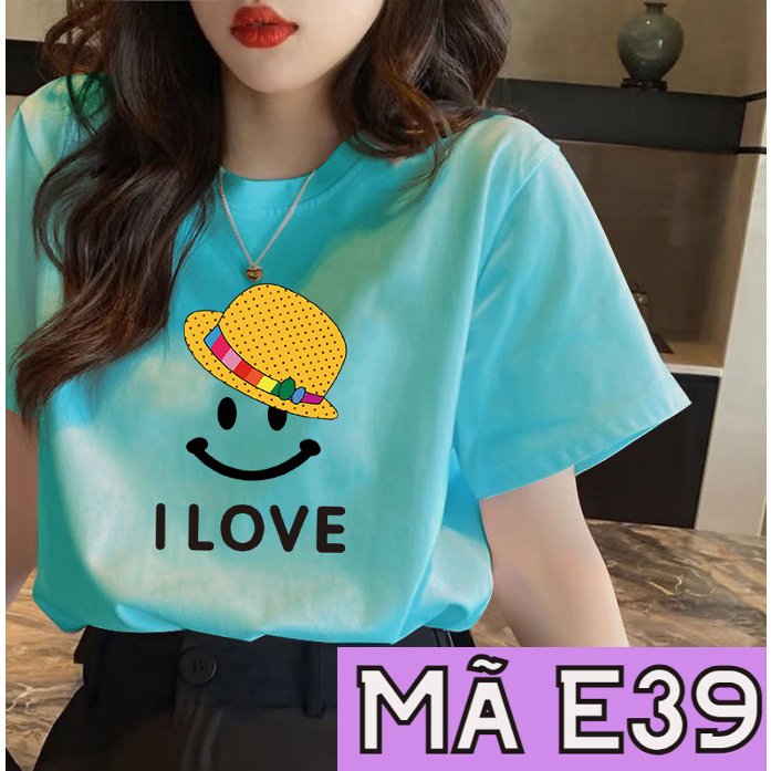 Áo thun nữ kiểu dáng trẻ trung, chất liệu cotton mặc thoải mái, thấm hút mồ hôi tốt