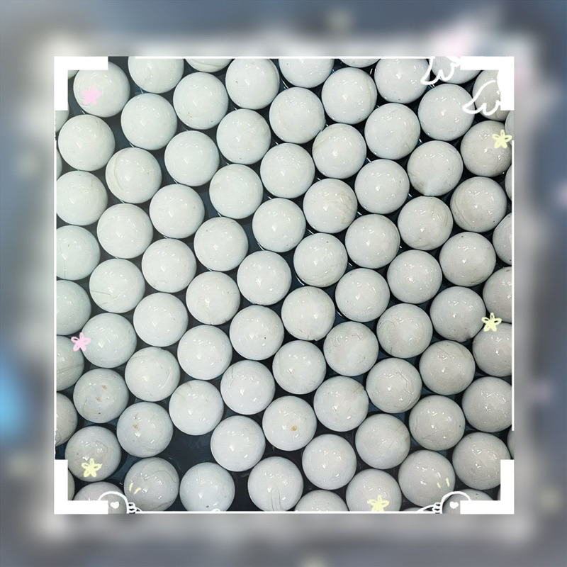 Bi thuỷ tinh trắng sữa lớn 25mm - bi trang trí và sưu tầm