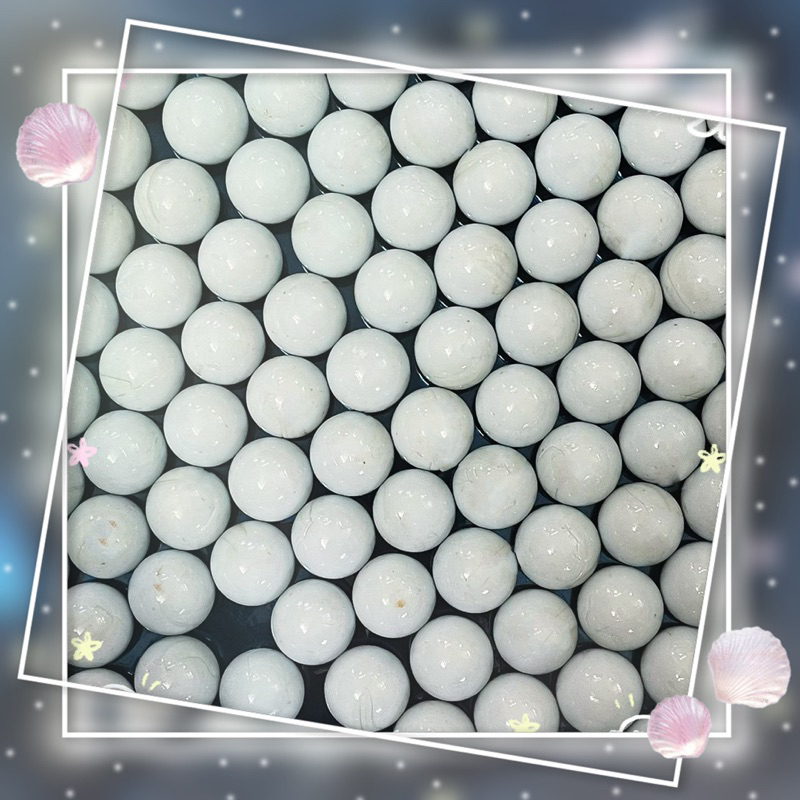 Bi thuỷ tinh trắng sữa lớn 25mm - bi trang trí và sưu tầm