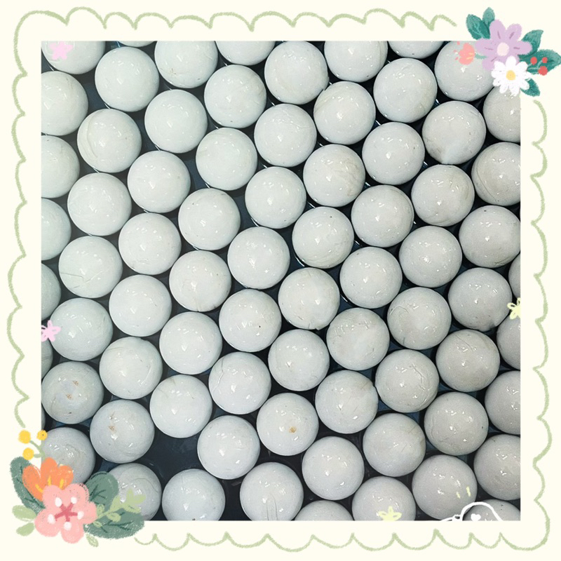 Bi thuỷ tinh trắng sữa lớn 25mm - bi trang trí và sưu tầm