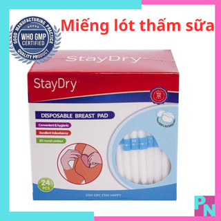 Miếng lót thấm sữa miếng lót sữa cho mẹ Stay Dry hộp 24 miếng Mcgoldson