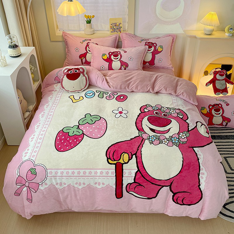 Bộ Chăn Ga Gối Nỉ Nhung 5D Mềm Mịn Nhiều Mẫu Mới Đủ Kích Thước