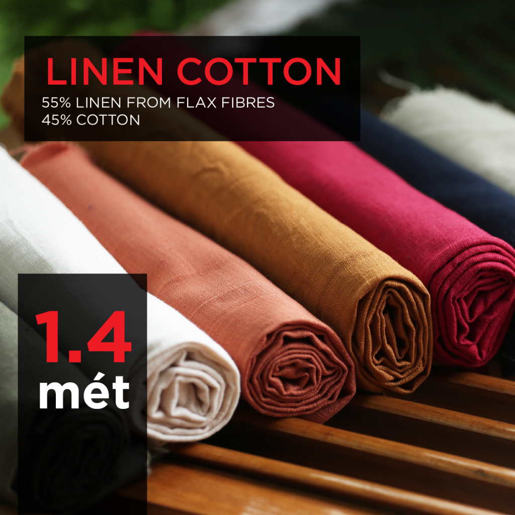 VẢI LINEN COTTON CAO CẤP ☘ thiên nhiên☘ vải Lanh từ sợi cây