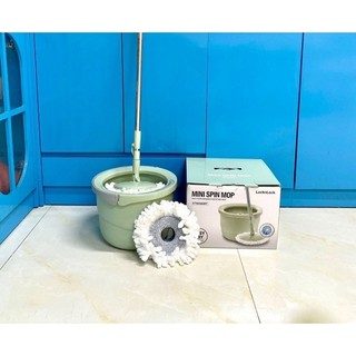 Bộ cây lau nhà mini xoay tay lock&lock, thông minh 360 độ tự vắt, bộ lau nhà etm498 bông lau