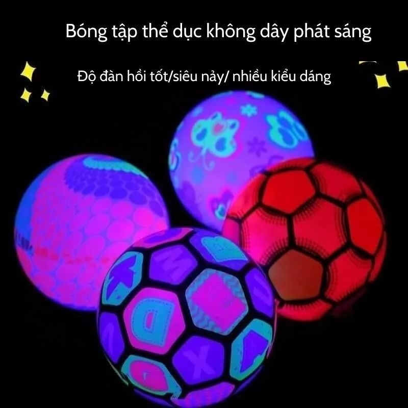 Xả lỗ trái banh silicon Dạ quang,bóng bơm hơi phát sáng nhiều màu vui nhộn