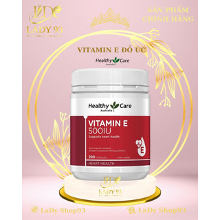 Vitamin e đỏ úc 500ui healthycare của úc, lọ 200 viên, mẫu mới