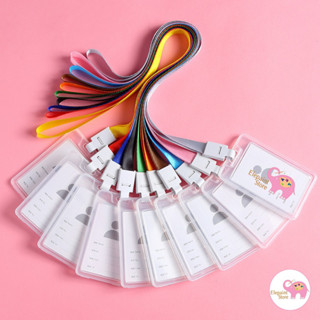 Bộ vỏ thẻ nhựa trong kèm dây đeo 1.5 cm (UH01)