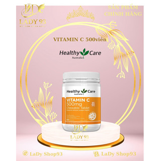 Viên C nhai Healthy Care Vitamin C 500mg 500 viên - Xuất xứ Úc