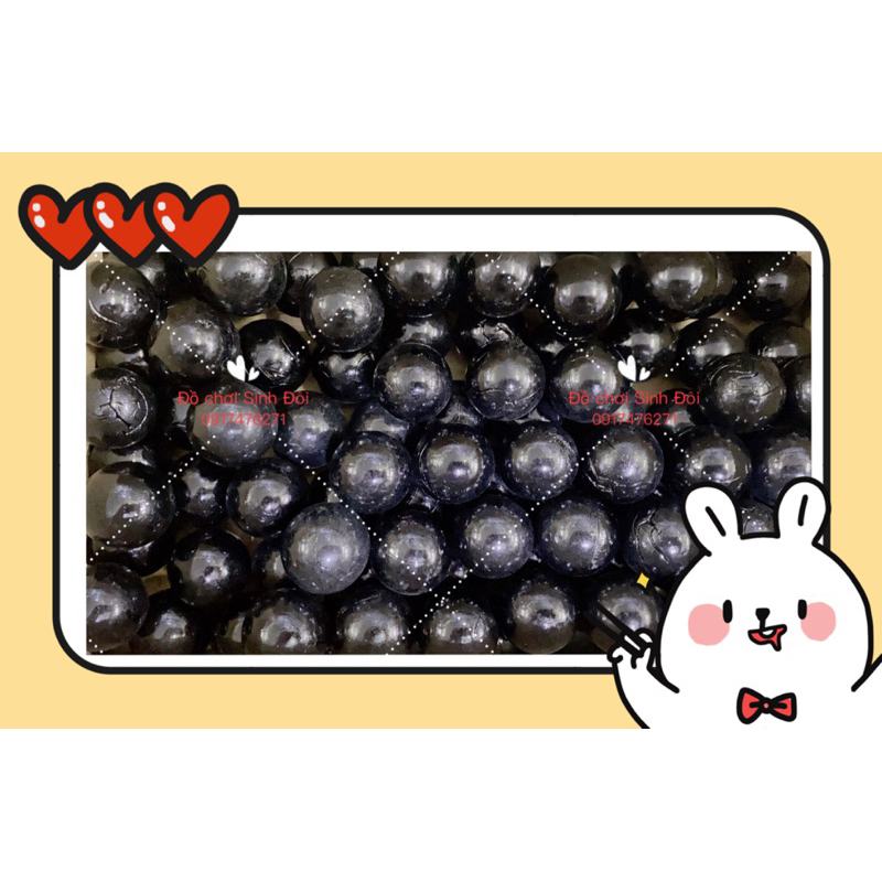 Bi thuỷ tinh màu đen lớn 25mm - bi trang trí và sưu tầm