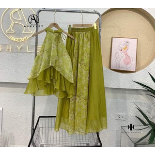 Set yếm hoa nhí cổ tàu
