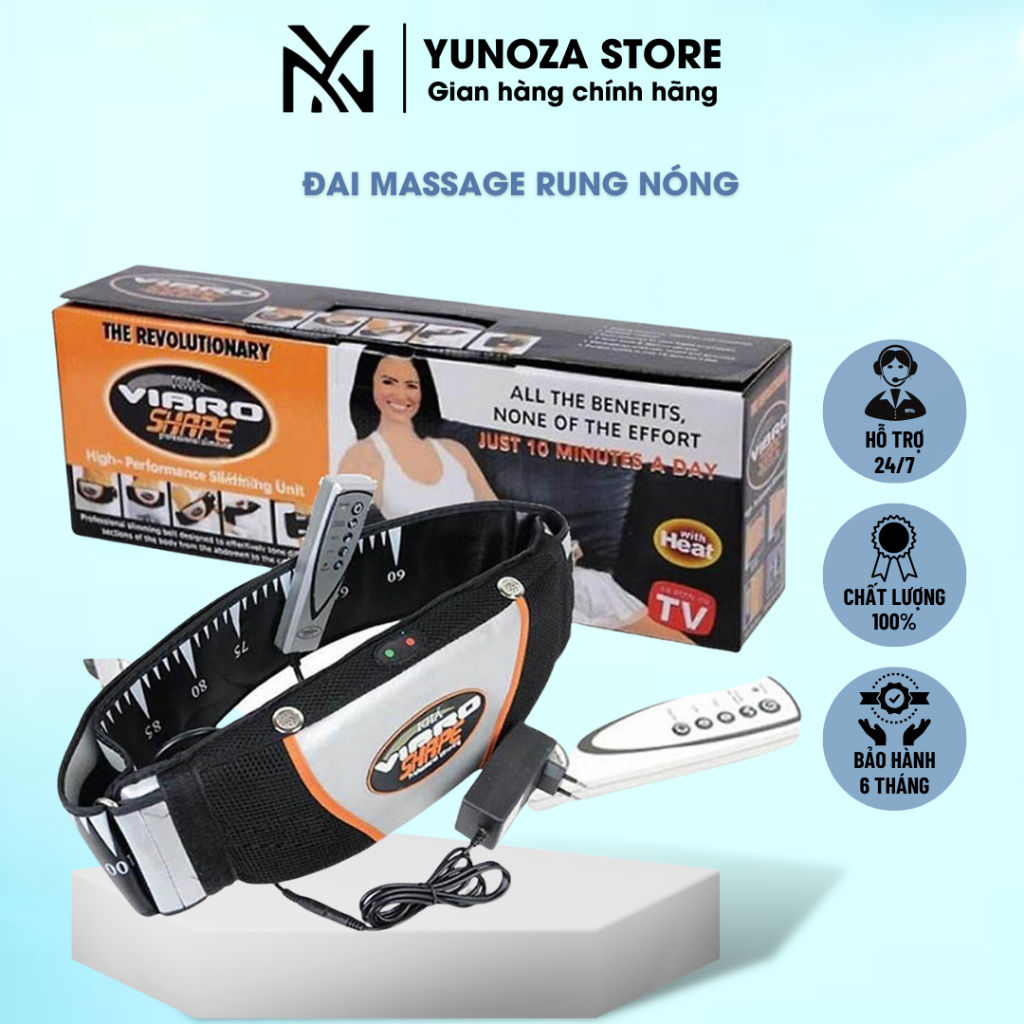 Máy Massage Giảm Mỡ Bụng , Đai Rung Nóng Vibro Shape - Tiện Lợi , Dễ Sử Dụng. Hiệu Quả Cao 2023