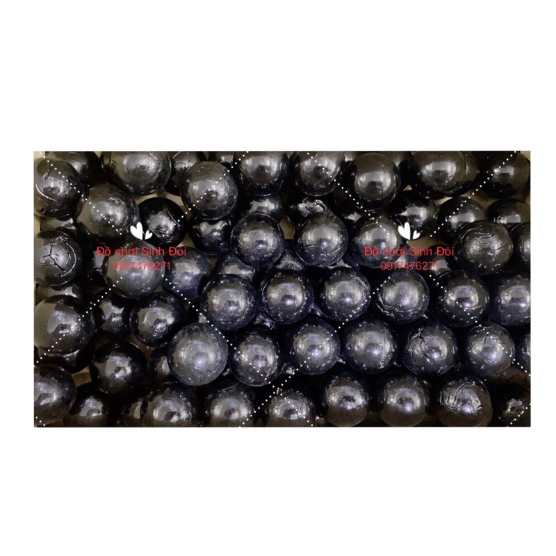 Bi thuỷ tinh màu đen lớn 25mm - bi trang trí và sưu tầm