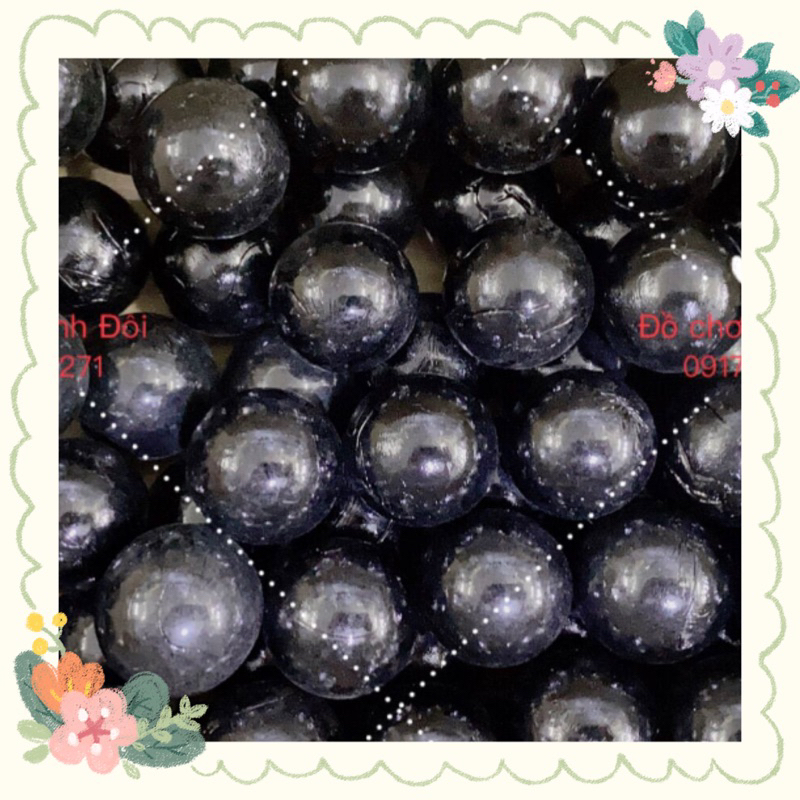 Bi thuỷ tinh màu đen lớn 25mm - bi trang trí và sưu tầm