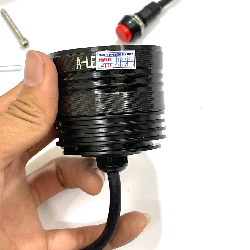 Đèn trợ sáng l4 Ngắn 3 chế độ Sáng tặng kèm công tắc + bát chân gương