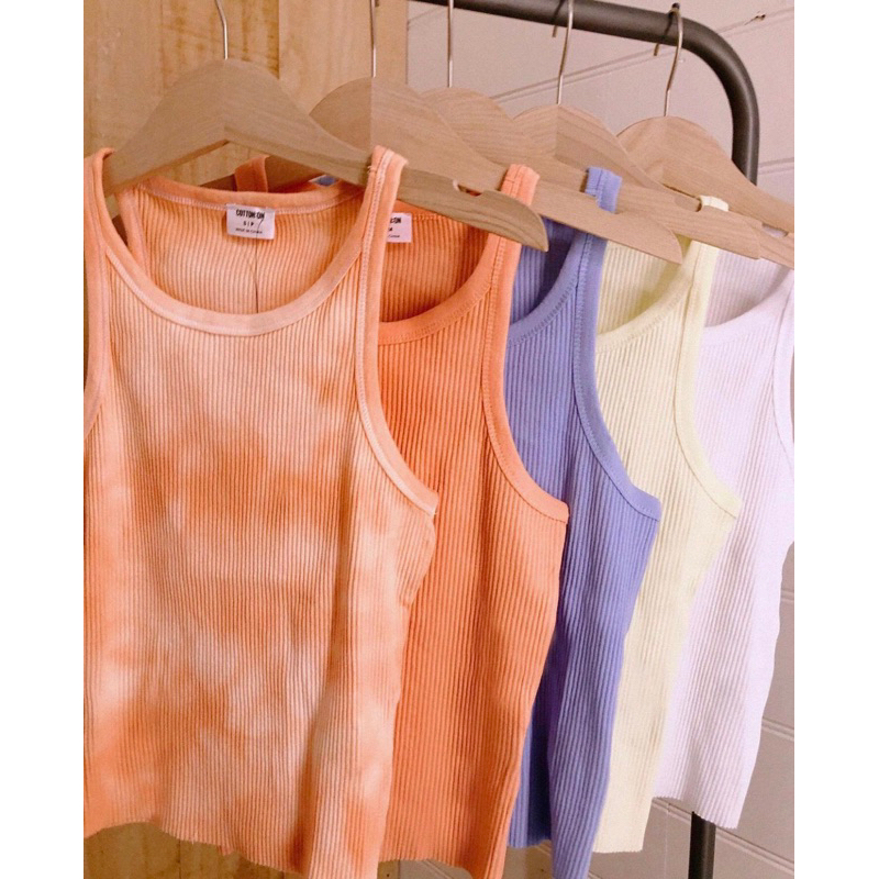 Áo thun ba lỗ cotton*on thun gân, thun dệt kim nữ, tank top nữ, hàng xuất xịn