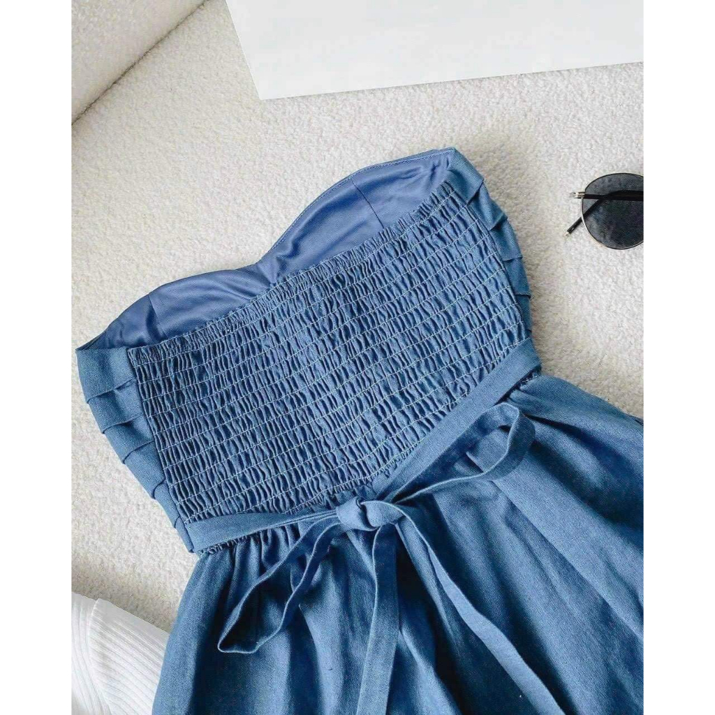 Jumpsuit dạo phố bo chun sau lưng kèm áo khoác | BigBuy360 - bigbuy360.vn