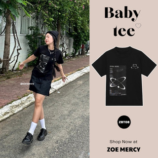 🍊 áo thun baby tee cổ bo tròn radar - zoe mercy | tshirt