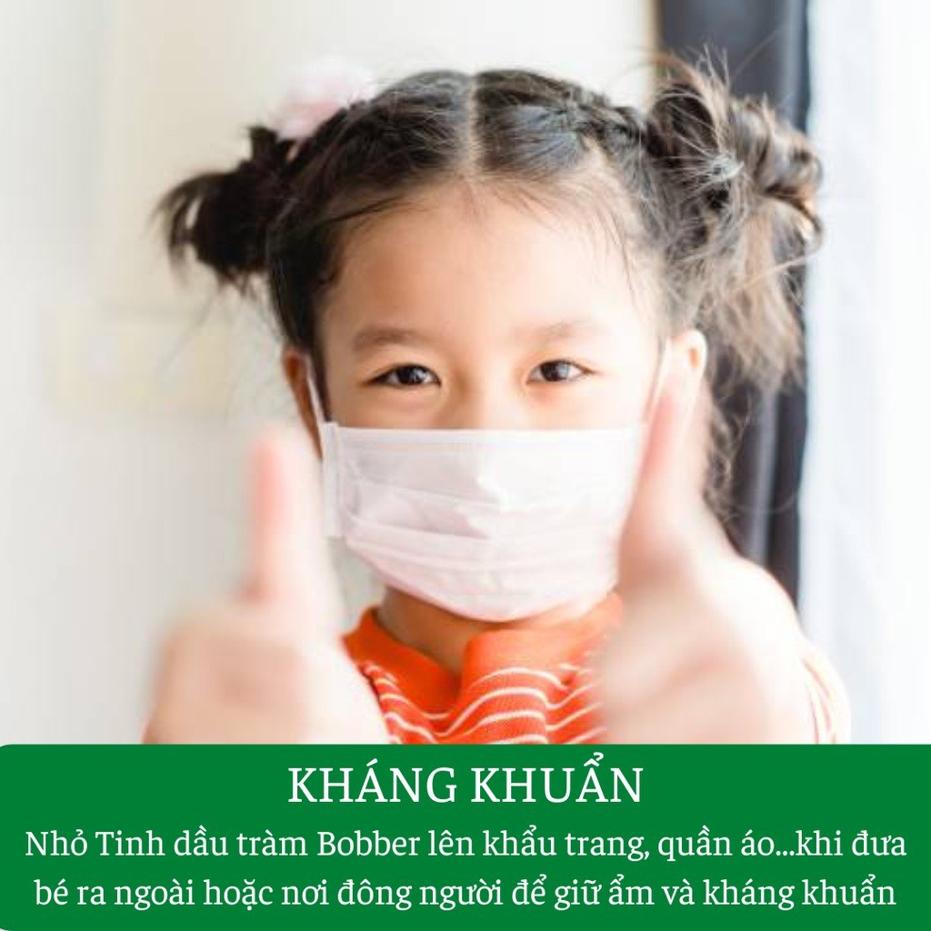 Tinh dầu tràm nguyên chất Bobber 30ml hỗ trợ kích ứng mẩn ngứa, cảm lạnh cảm cúm cho trẻ