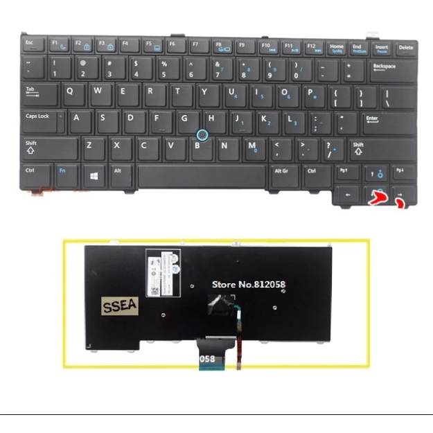 Bàn Phím Laptop Dell Latitude 12 14 E7240 E7440