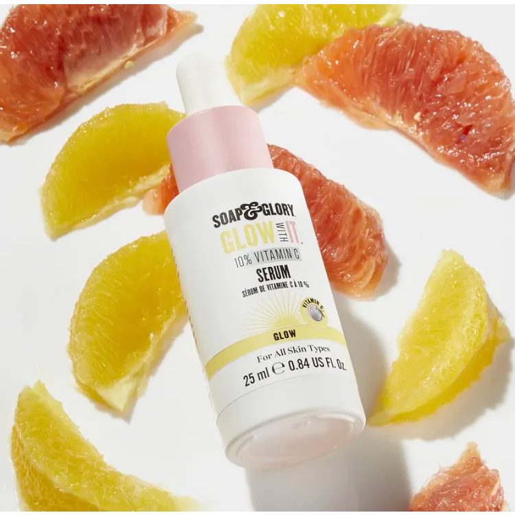 Serum vitC sáng da Soap & Glory Glow With It 10% Vitamin C Serum 25mL