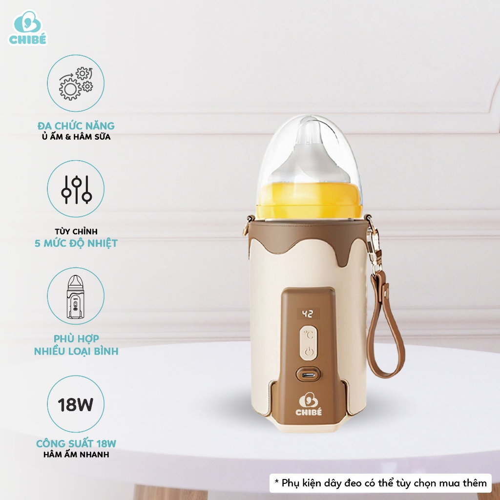 MÁY HÂM BÌNH SỮA DI ĐỘNG CHIBÉ WARM 3