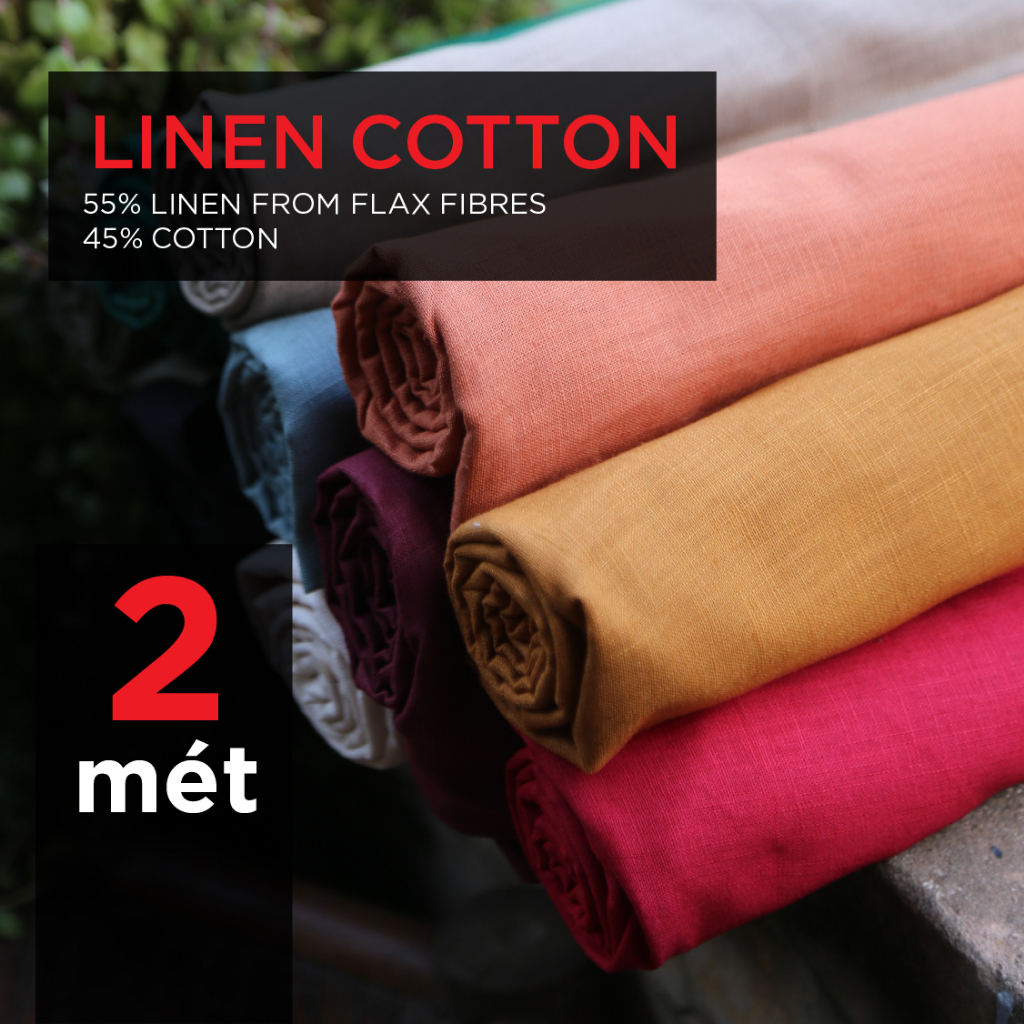 VẢI LINEN COTTON CAO CẤP ☘ thiên nhiên☘ vải Lanh từ sợi cây