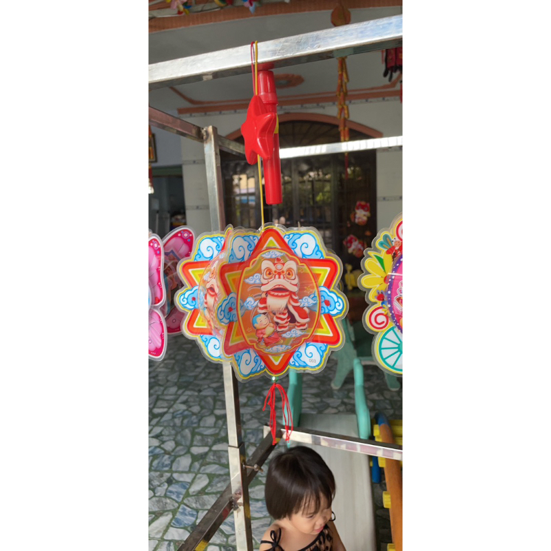 Lồng đèn trung thu 5d có cán nhạc và đèn