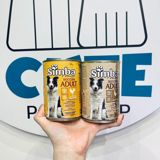 Pate 415gr cho chó Simba vị gà tây, lon thức ăn tiết kiệm và siêu rẻ cho chó lớn và nhỏ