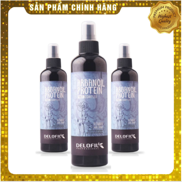 Xịt dưỡng tóc keratin, phục hồi sâu hư tổn dưỡng tóc uốn duỗi nhuộm - Delofil Hair Spray 260ml