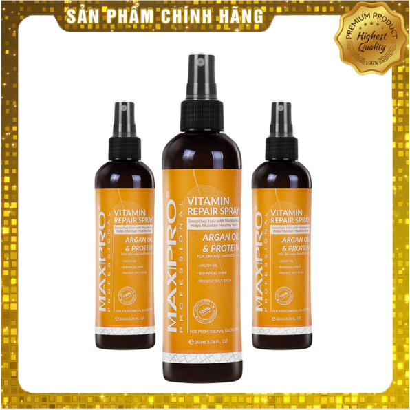 Xịt dưỡng tóc, nước hoa dưỡng tóc, phục hồi sâu hư tổn dưỡng tóc uốn duỗi nhuộm - Maxipro 260ml