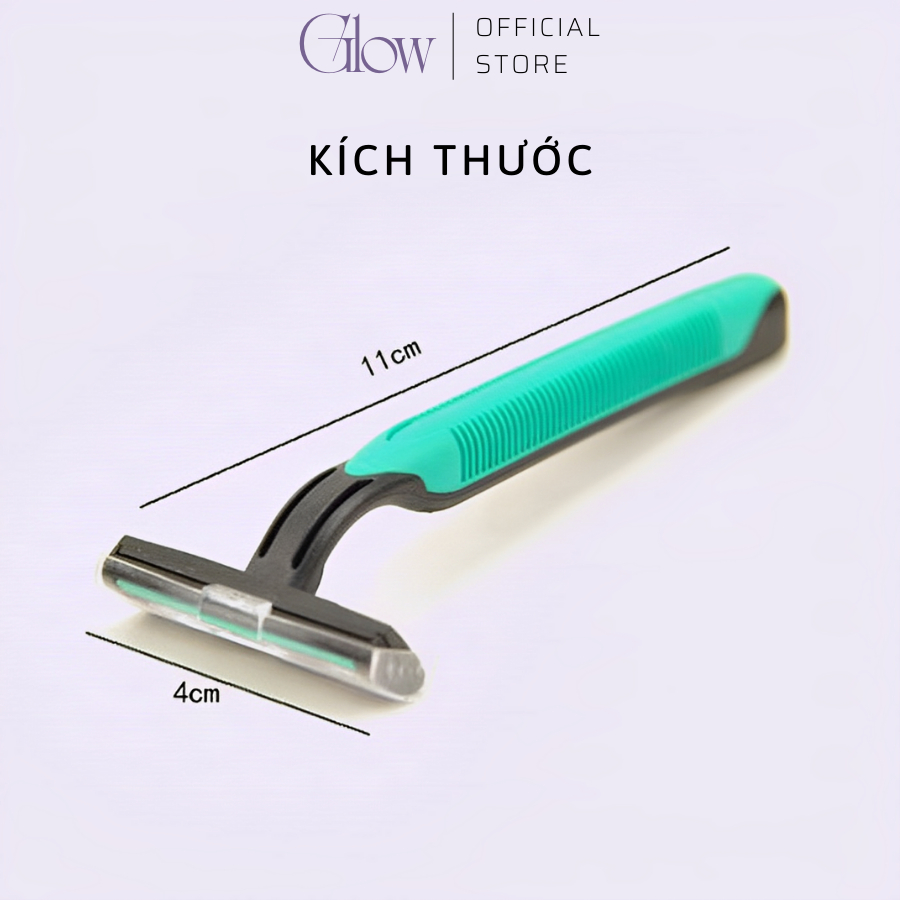 Hộp 4 Dao Cạo Râu, Cạo Lông Toàn Thân Cho Nam Nữ GLOWWAXING Thép Không Gỉ- 5374