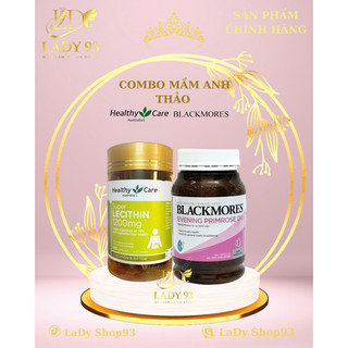Combo Bộ Mầm Đậu Nành Và Hoa Anh Thảo  Blackmores Evening Primrose Oil Úc 190 viên