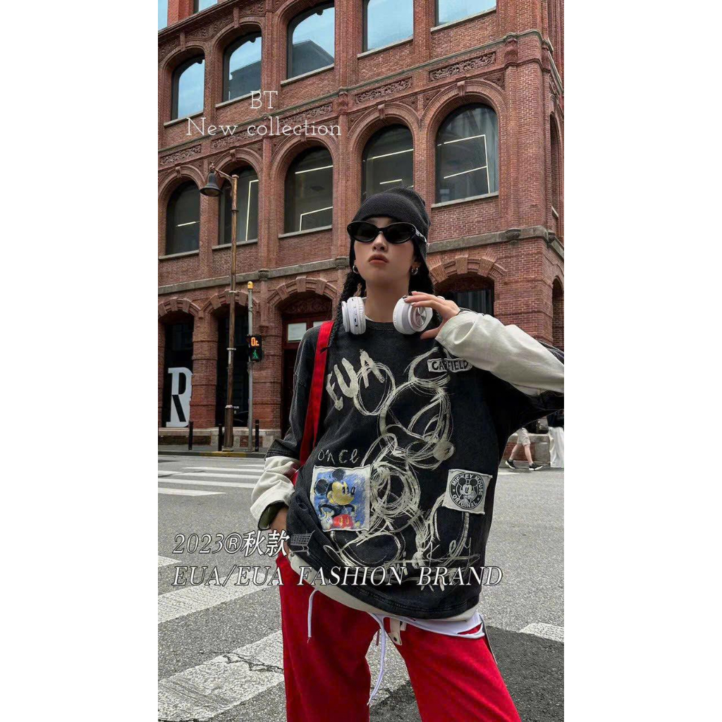 ÁO NỈ LOANG MICKEY PHOM RÔNG HÀNG QCL1