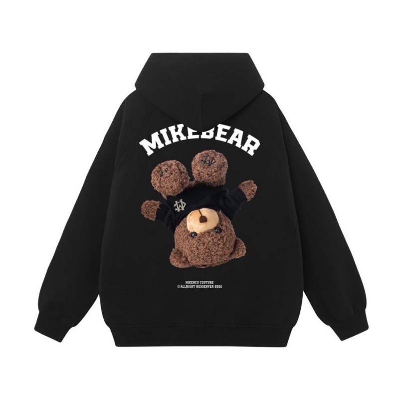 Áo Hoodie Mikebear Xanh Có Mũ Thu Đông Hot Màu Xanh Đen Chất Nỉ Dài Tay Cool Ngầu Hot Trend