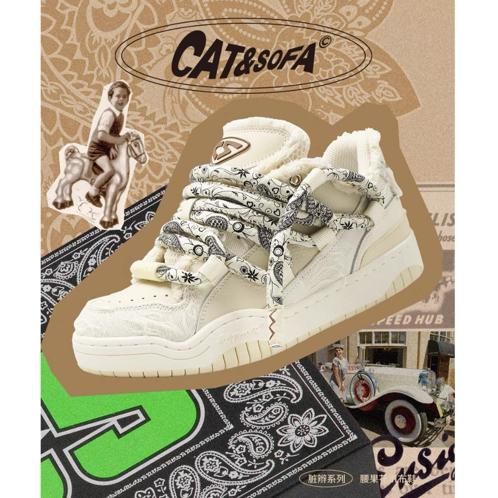 Giày sneaker Cat&Sofa " HipHop " 2 màu đen trắng