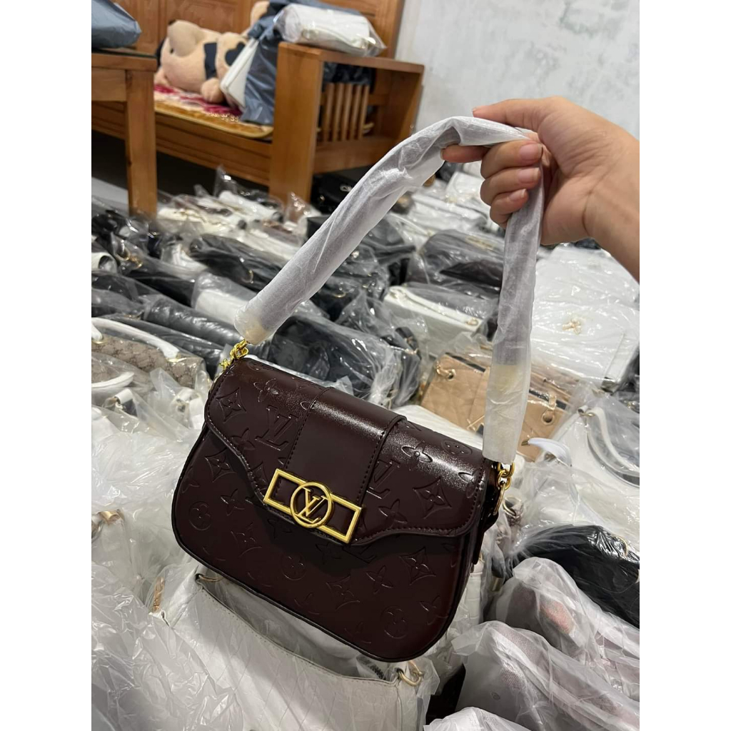 Túi đeo chéo - túi đeo vai L-V DẬP CHÌM SIÊU ĐẸP HOT TREND KÈM 2 DÂY ĐEO